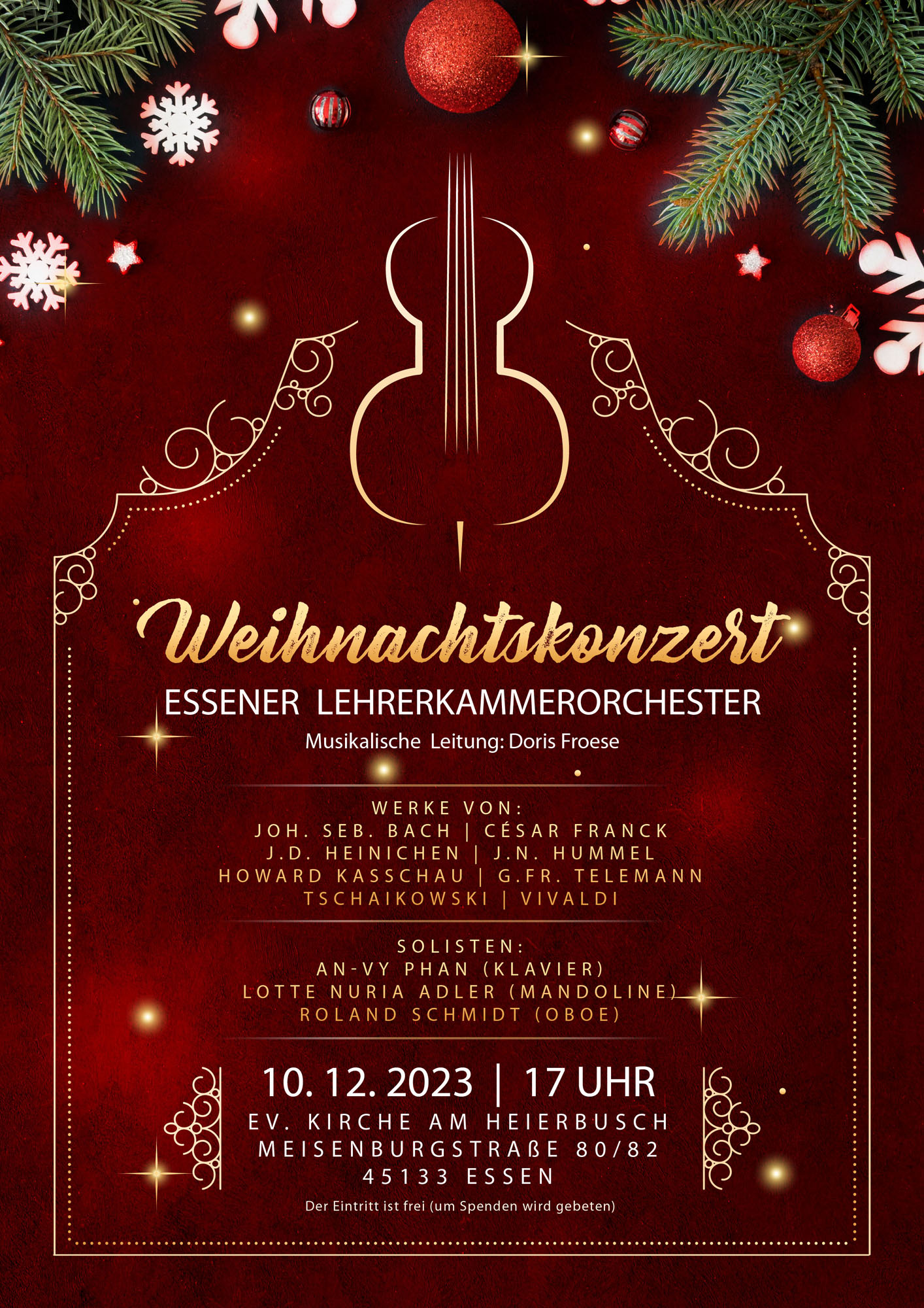 Weihnachtskonzert 10.12.2023 Essener Lehrerkammerorchester